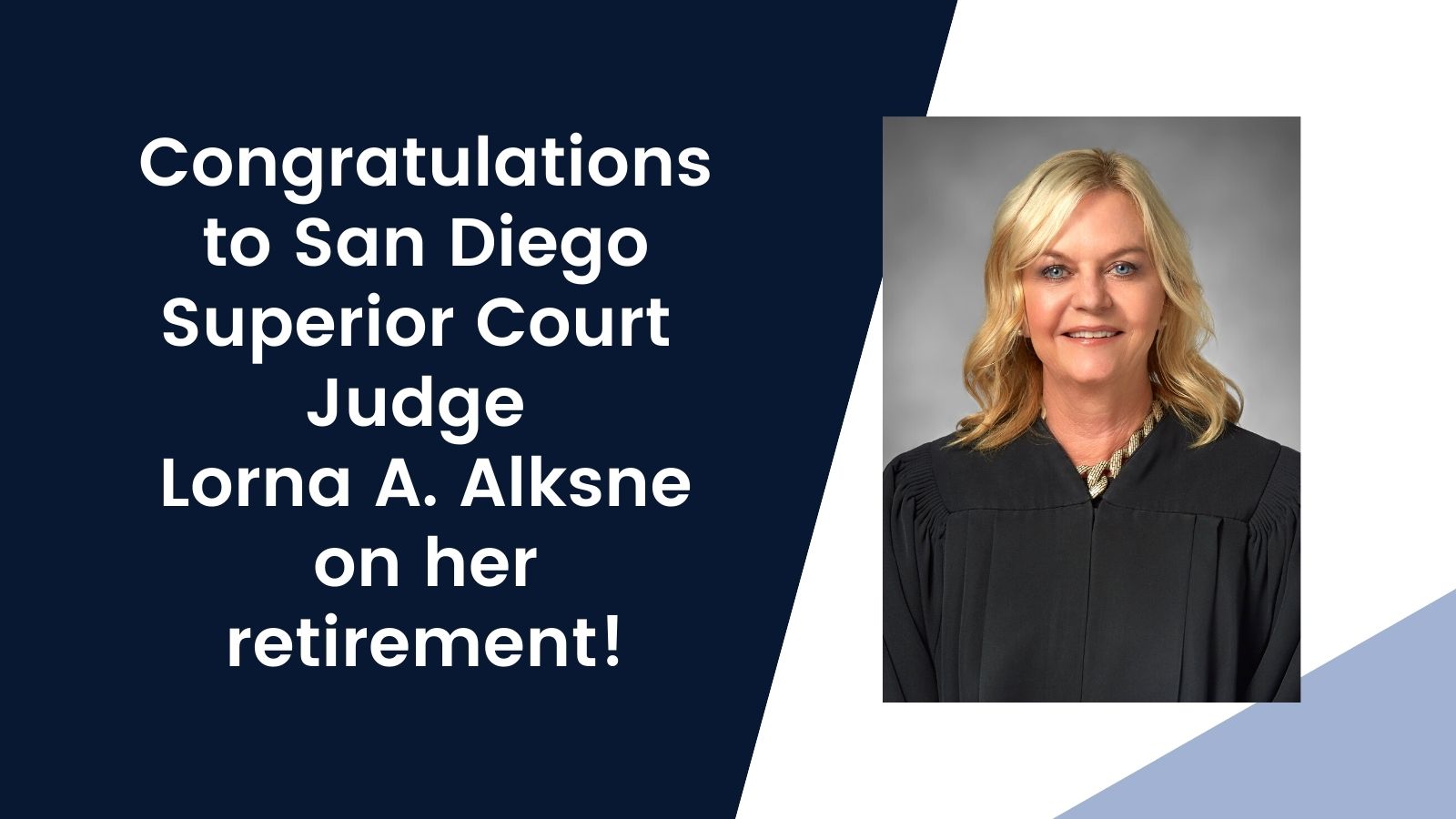 Retirement of Judge Lorna A. Alksne