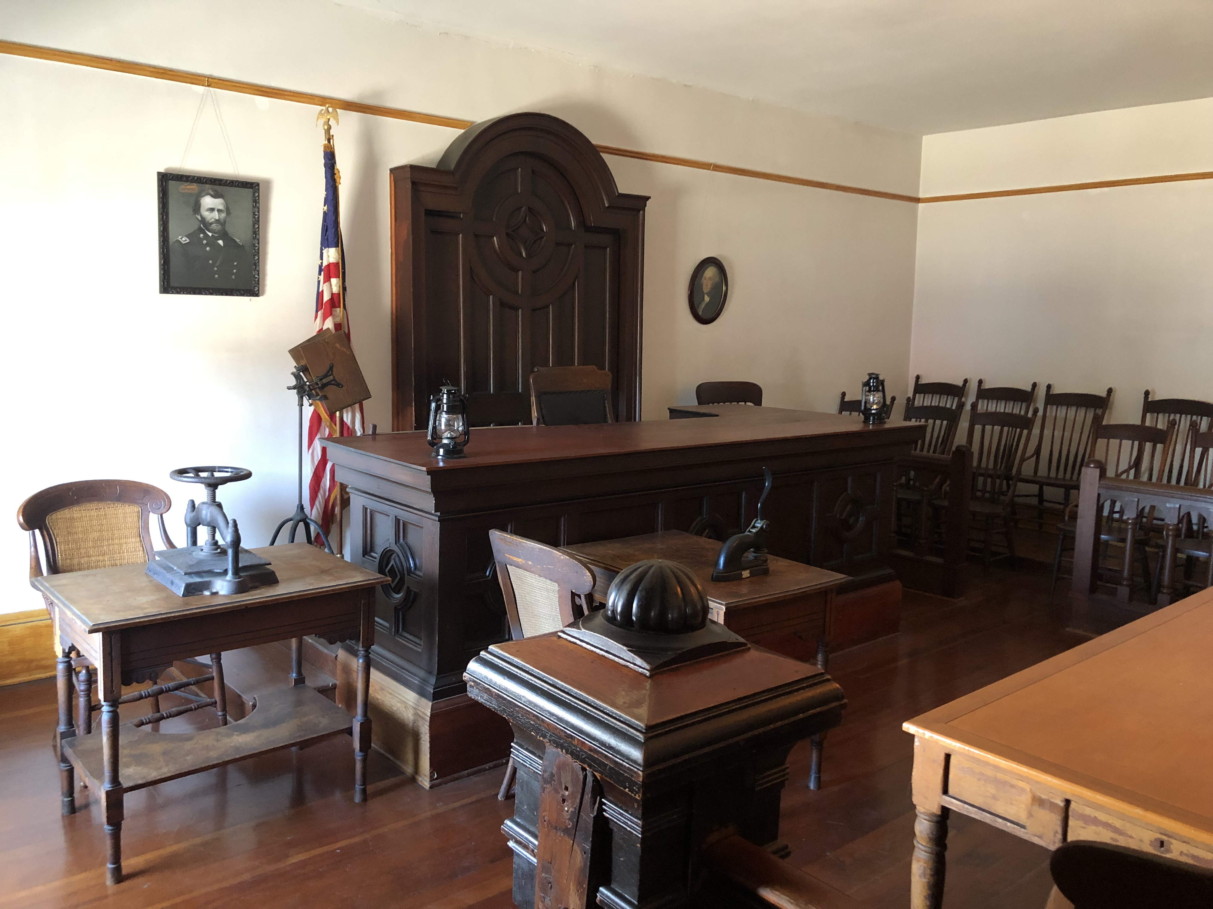 Photo of courtroom at Whaley House
