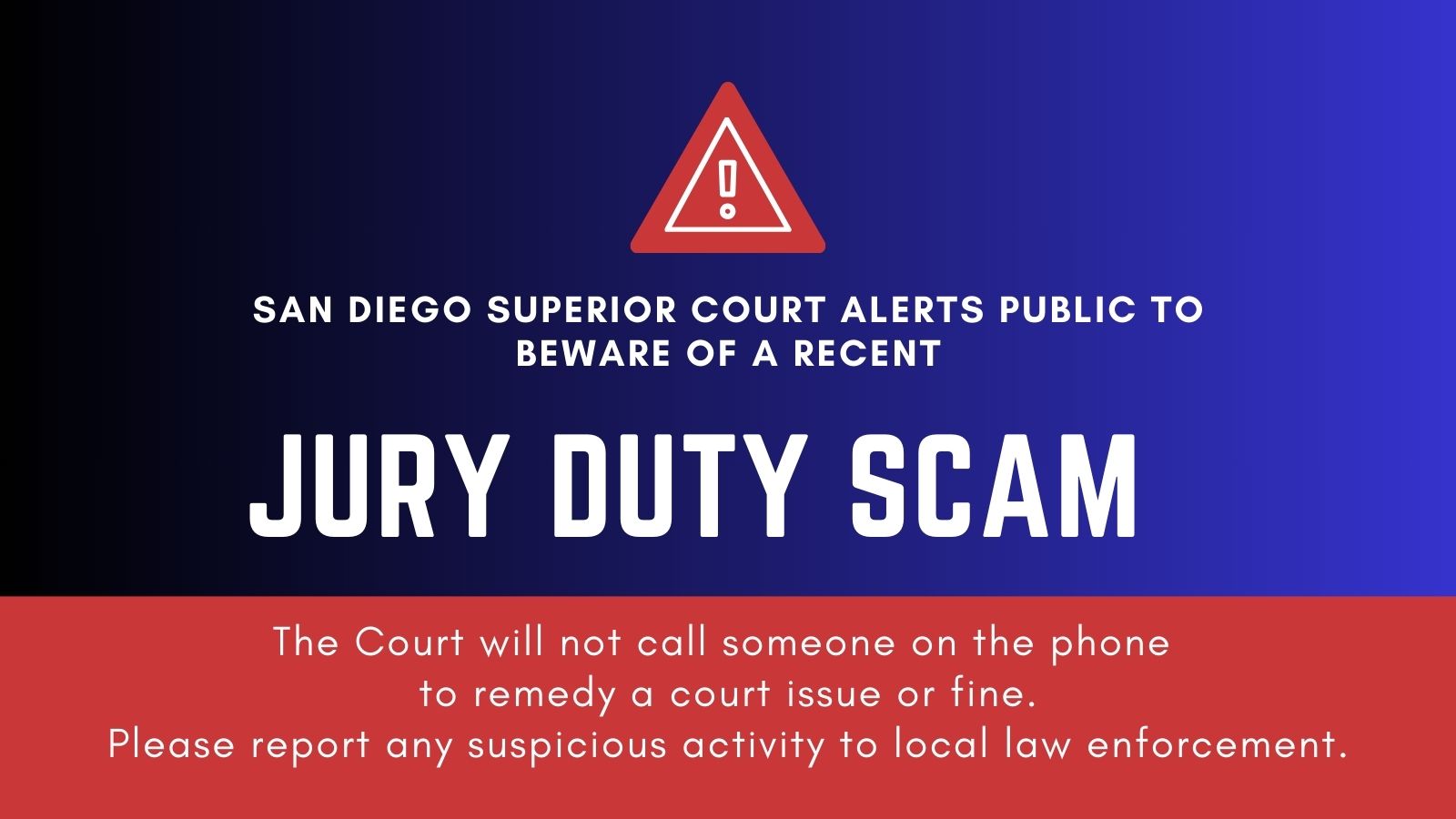 Jury Duty Scam Alert